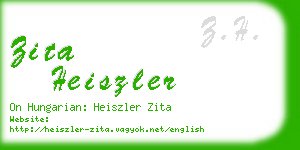 zita heiszler business card